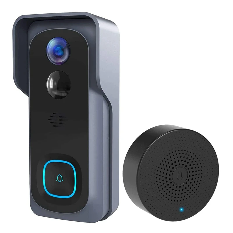 RISE-Wireless Video Doorbell Camera With Chime,1080P HD,Human Detection,Night Visionip65,Rechargeable Battery,For IOS&Android