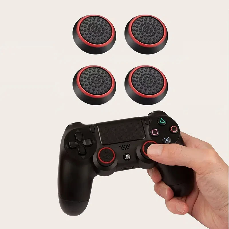 

4 Pcs Wireless Controllers Silicone Analog Thumb Grip Stick Cover, Game Remote Joystick Cap Compatible With PS4/PS5