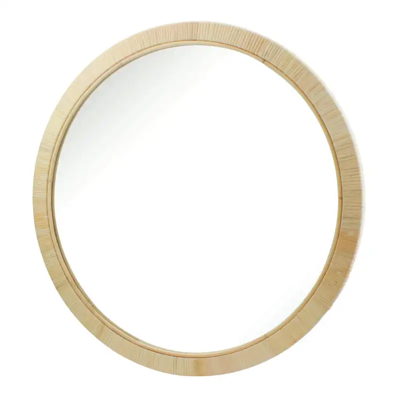 

Homes and Gardens 28 inch Rattan Round Wall Mirror