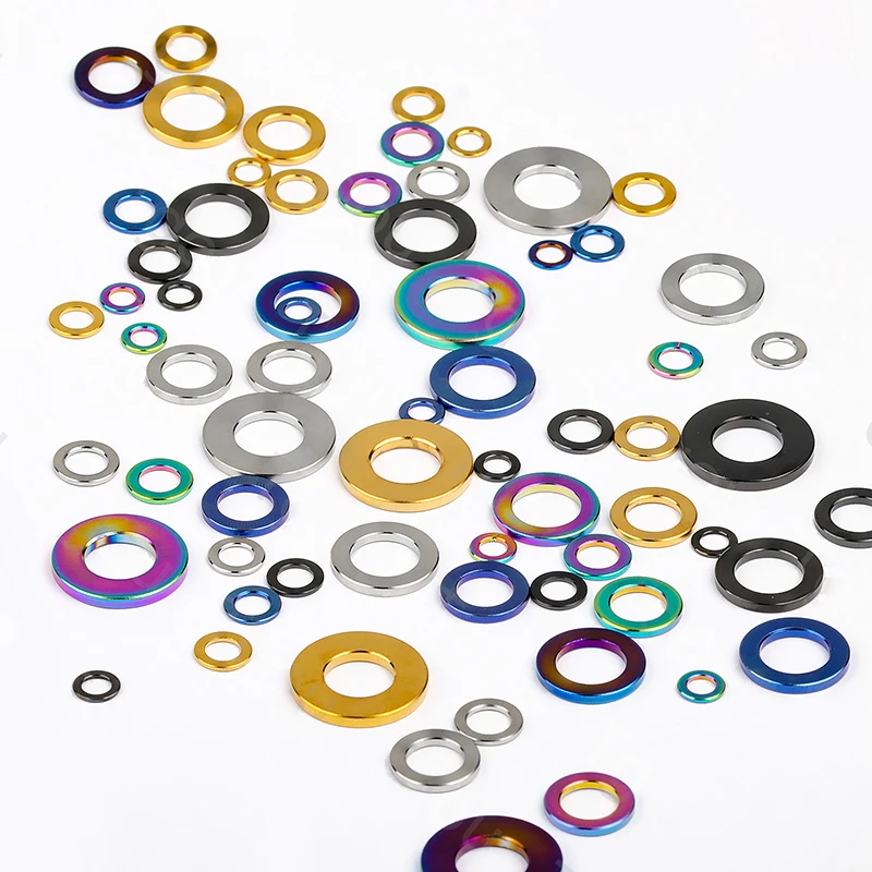 Титановая шайба M3 M4 M5 M6 M7 M8 M10 M12 DIN912 Плоская прокладка для велосипеда мотоцикла