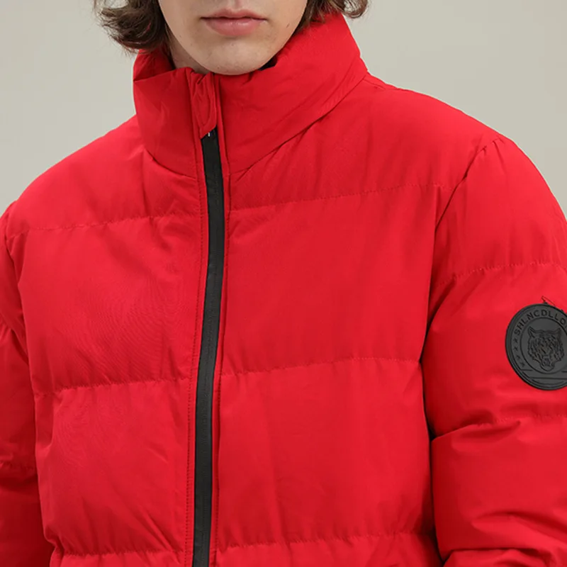 2022 Men Winter Thick Warm Zip Up Puffer Waterproof Coat Jacket Unisex Casual Down Cotton Parkas Autumn Stand Collar Jackets Men