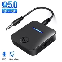 bluetooth 5 0 audio transmitter receiver 3 5mm aux jack stereo music wireless adapter handsfree for car speaker pc headphone