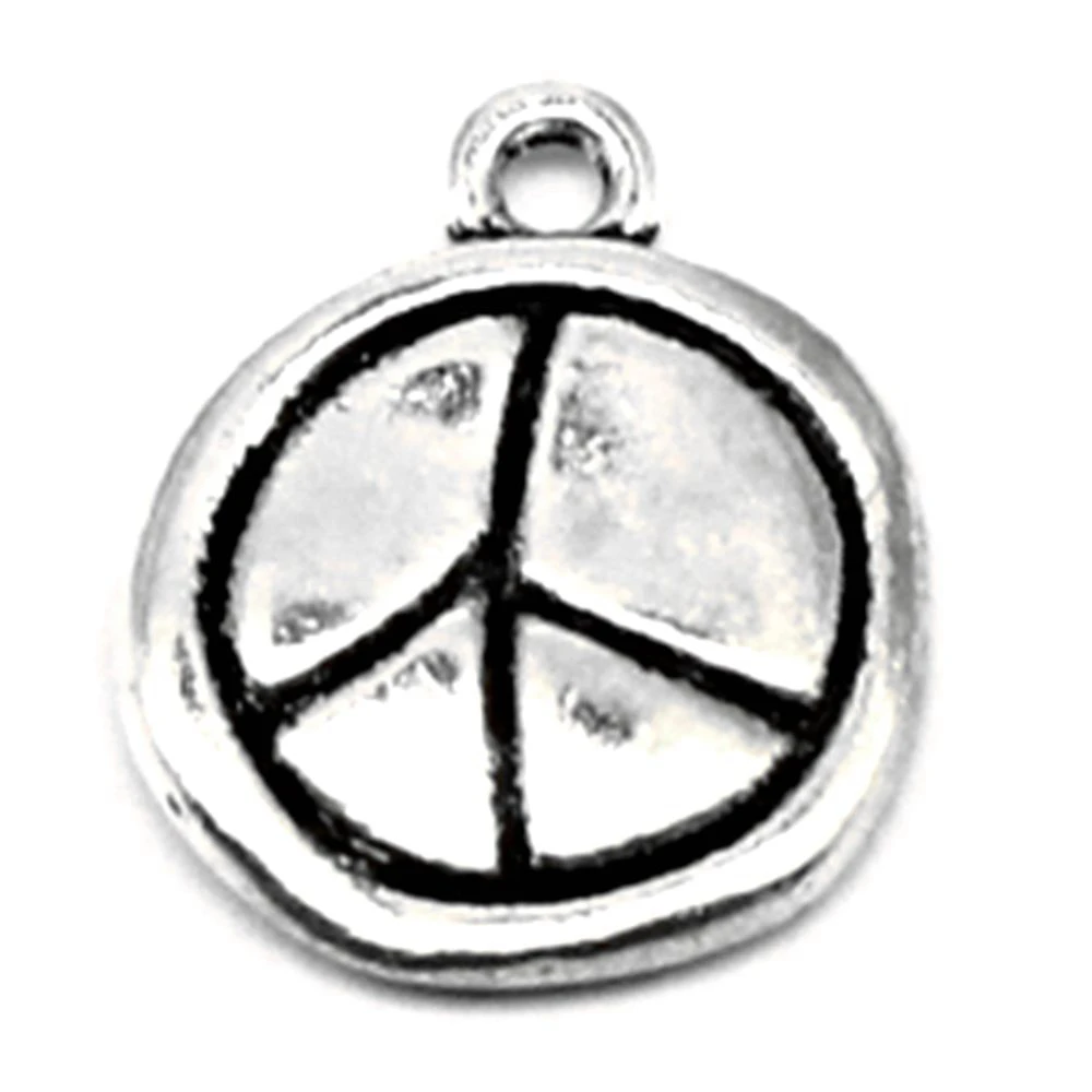 

10 pieces 13x16mm Peace talisman charms Jewelry making best gift