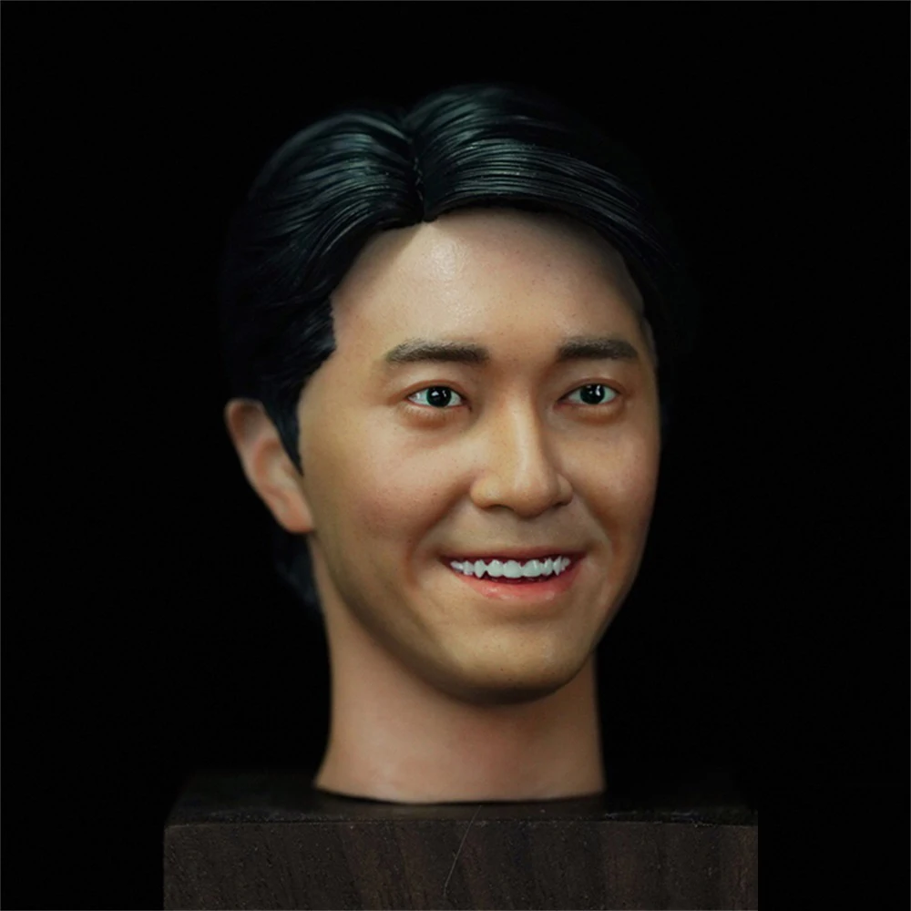 Hand Painted 1/6th The King of Comedy Stephen Chow Vivid Head Sculpture Carving for 12'' PH TBL Action Figure