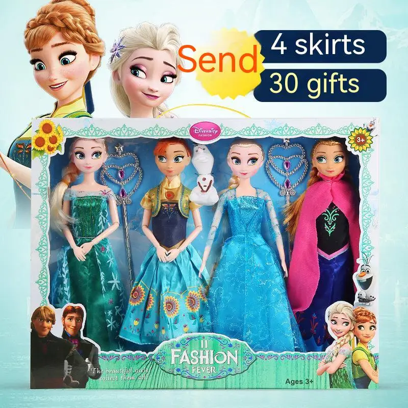 

Disney Doll Frozen Elsa Anna Princess Snow Queen Children Toys Girls Birthday Gifts Christmas Anime Figure Dress Up Fashion Kids