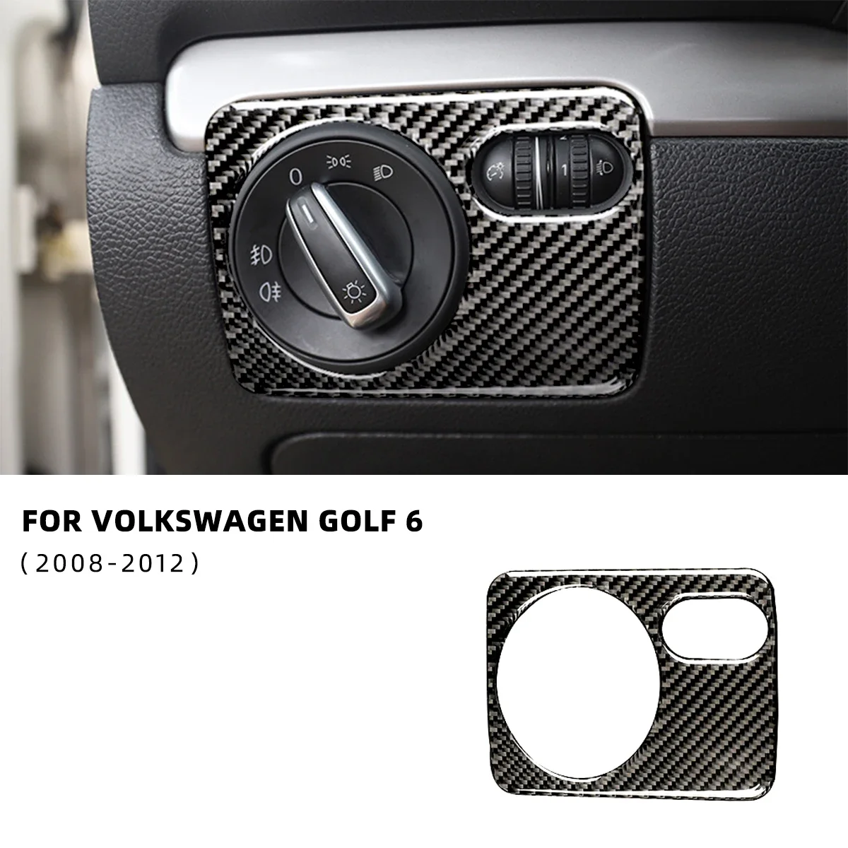 Для Volkswagen Golf 6 Gti R MK6 2008-2012 внутренняя панель автомобильной фары из углеродного