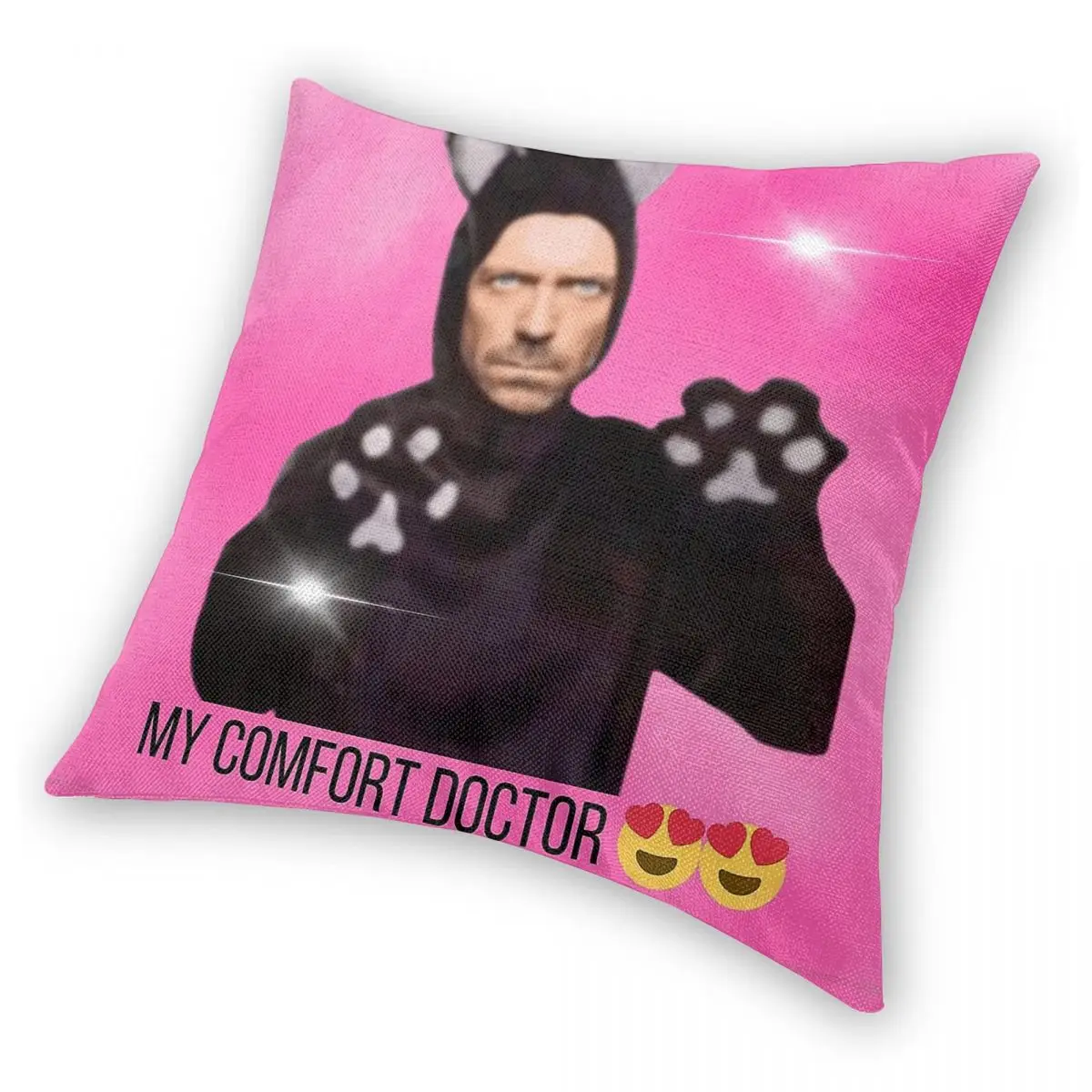 Квадратная наволочка House Md My Comfort Doctor Cat из полиэстера, льна и бархата с принтом и декоративной молнией, чехол для подушки, 18 дюймов (art.: 3920da502bf49) - 3920da502bf49