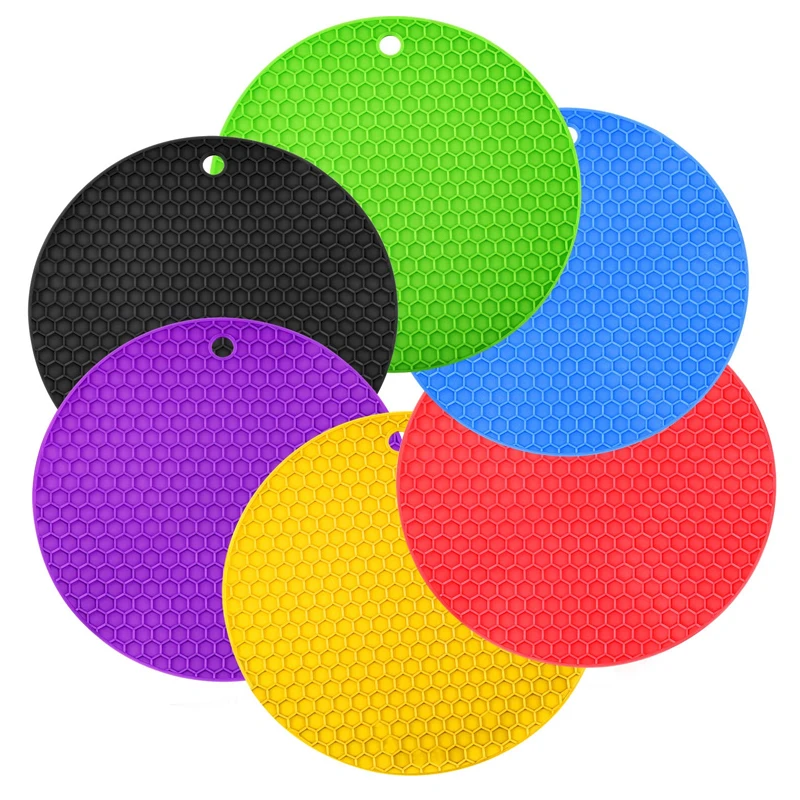 

18/14Cm Round Haet Resistant Silicone Met Driuk Cup Coastars Non-Slip Pet Halder Tebla Placemet Kitchan Accessories Gadgets New