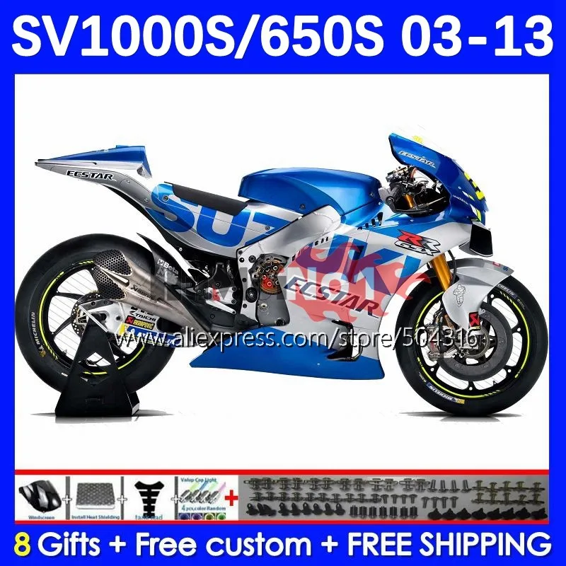 

SV1000S For SUZUKI SV650S SV650 SV1000 S 26MC.129 SV 650S 1000S 03 04 05 06 07 08 2009 2010 2011 2012 2013 Fairings blue glossy