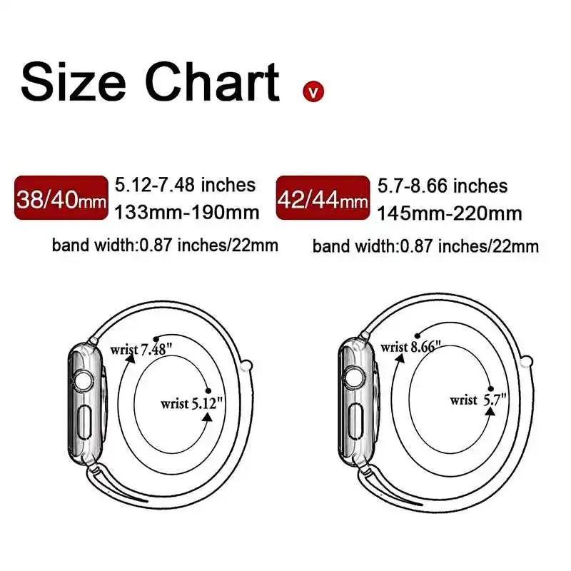 Ремешок YouYaeMi нейлоновый для Apple iWath Watch Series 7 41 мм iWatch 45 6 40 44 SE 5 ремешок наручных
