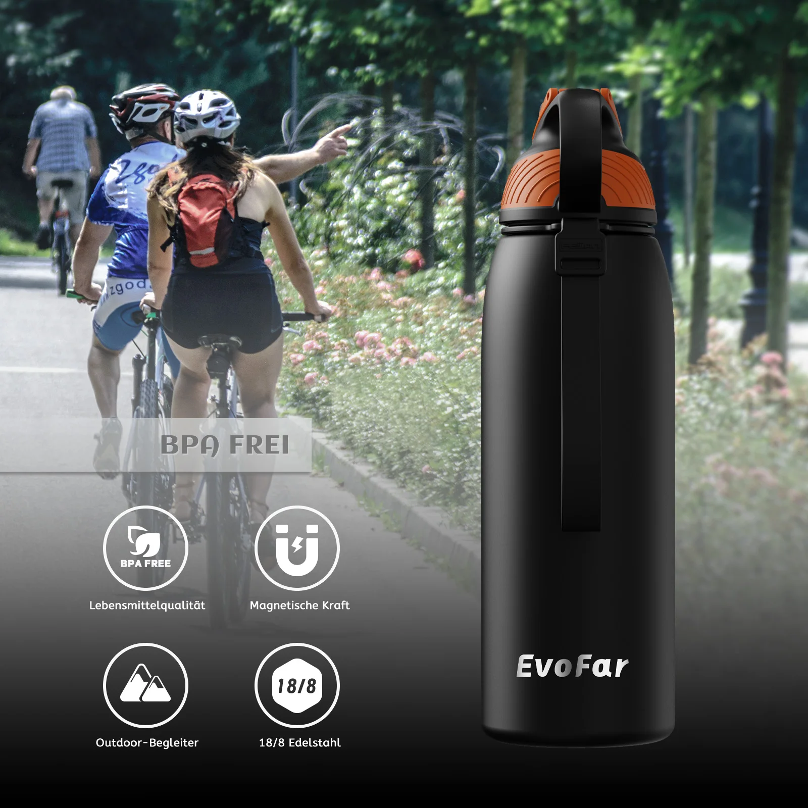 Бутылка-термос Evofar Спорт на открытом воздухе Бутылка для воды из нержавеющей стали (art.: 3920cf05bf618) - 3920cf05bf618