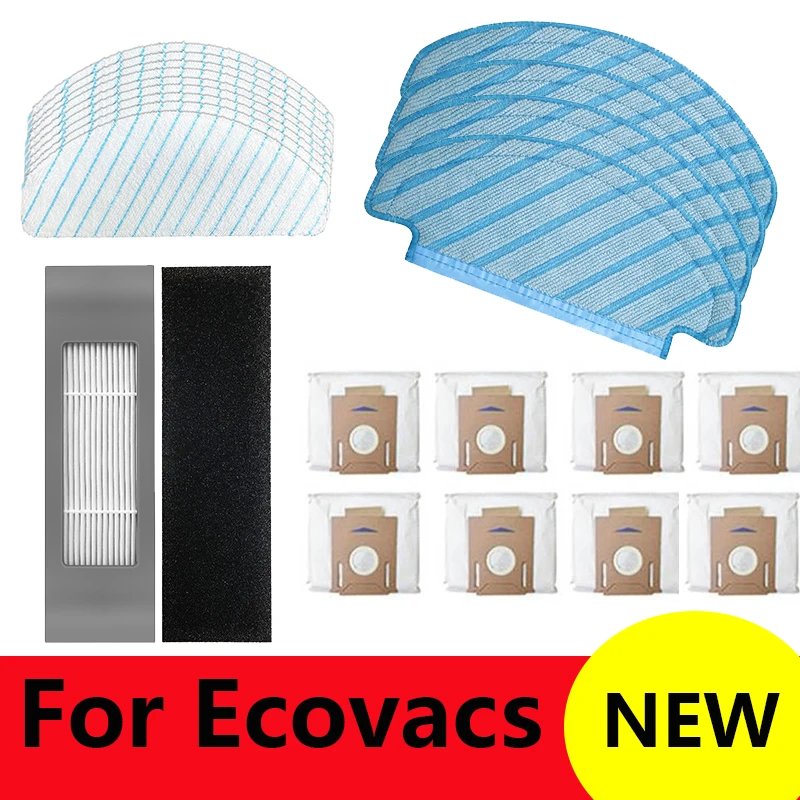 

Сменные мешки для пыли, накладки для швабры для робота-пылесоса Ecovacs DEEBOT T9 серии OZMO T8 серии N8 Pro Plus N8 Pro