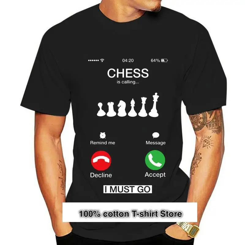 

Chess Is Calling I Must Go-Camiseta para hombre, ropa de manga corta de algodón, talla grande, para pareja