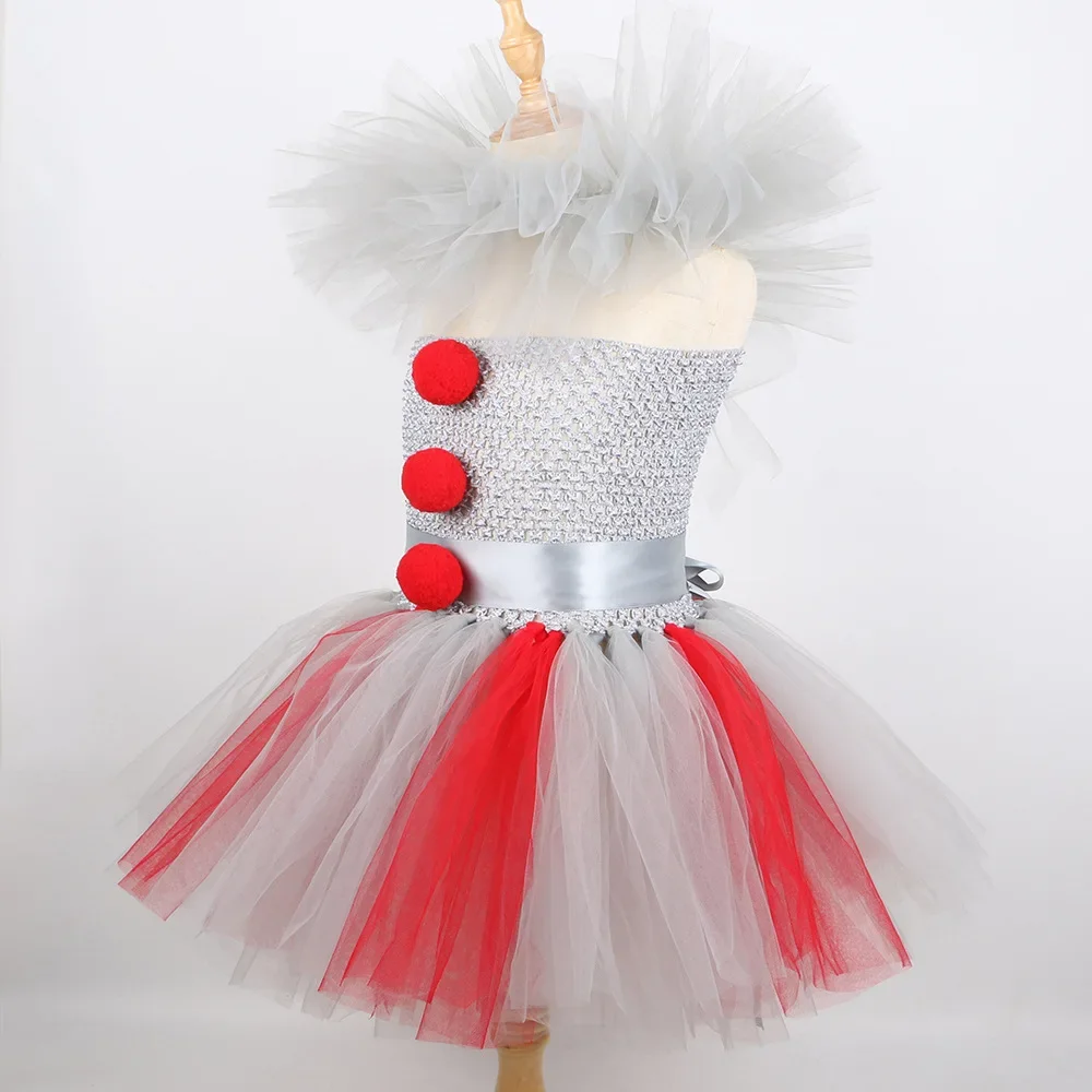 Джокер Пенни Мудрый костюм на Хэллоуин для девочек детское серое тюлевое