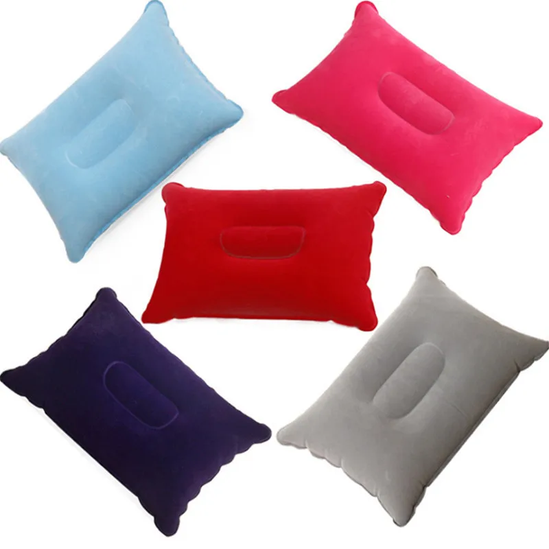 

PVC Portable Ultralight Inflatable Air Pillows Neck Support Headrest Camping Sleep Cushion Travel Hiking Beach Car Plane Pillows
