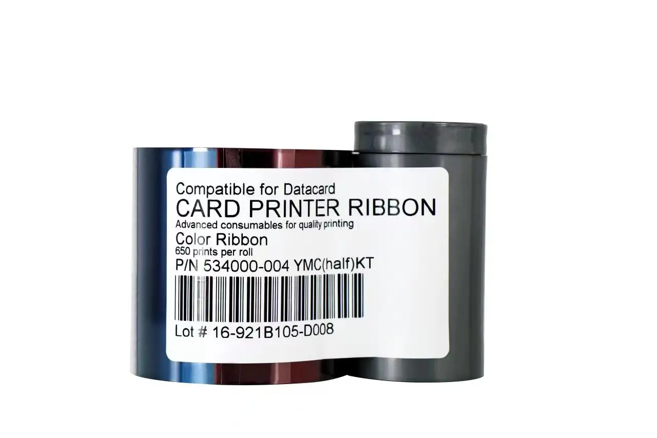 

Compatible 534000-004 ymCKT Half Panel Color Ribbon 650 Prints For Use in Datacard SP35 SP55 SP75 SD260 SD360 Card Printer