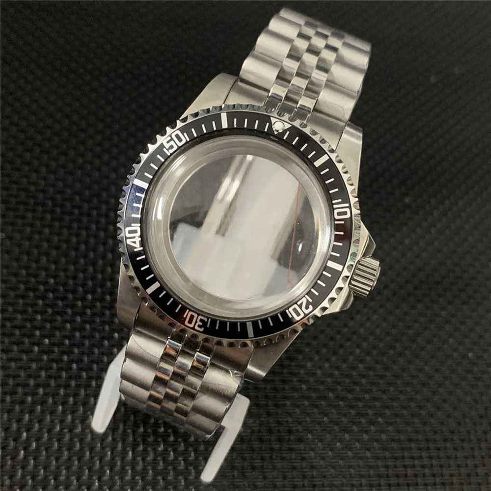 

39.5MM Retro Transparent Bottom Watch Case + Strap + Aluminum Watch Bezel for NH35 / NH36 Mechanical Movement