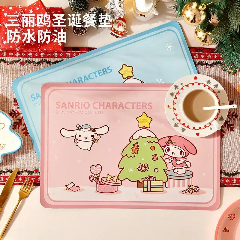 Sanrio изоляционный коврик для обеденного стола аниме Cinnamoroll My Melody рождественской