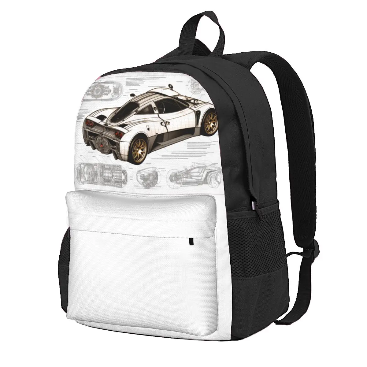 

Speed Sports Car Backpack Drawings Sketch Style Camping Backpacks Women Men Novelty School Bags High Quality Soft Rucksack