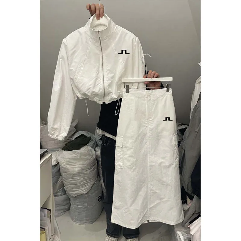 

Женский комплект для гольфа, новинка 2023, Осенний Женский комплект высокого качества, офисная одежда для гольфа, женский модный повседневный комплект с платьем