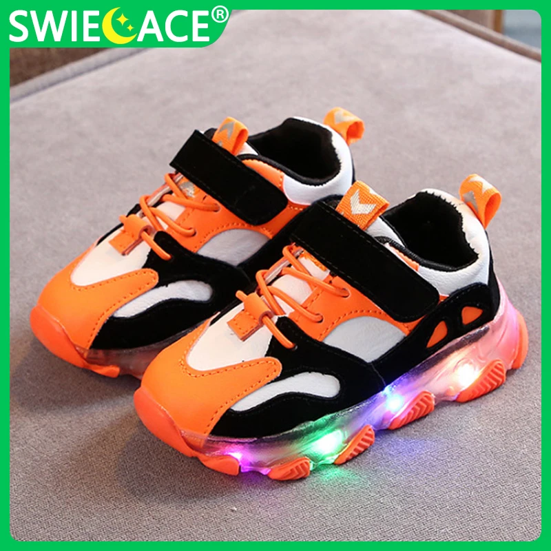 

Size 21-30 Baby Luminous Led Shoes Kids Boys Glowing Casual Shoes Children Girls Sneakers with Light Up Sole chaussures casual