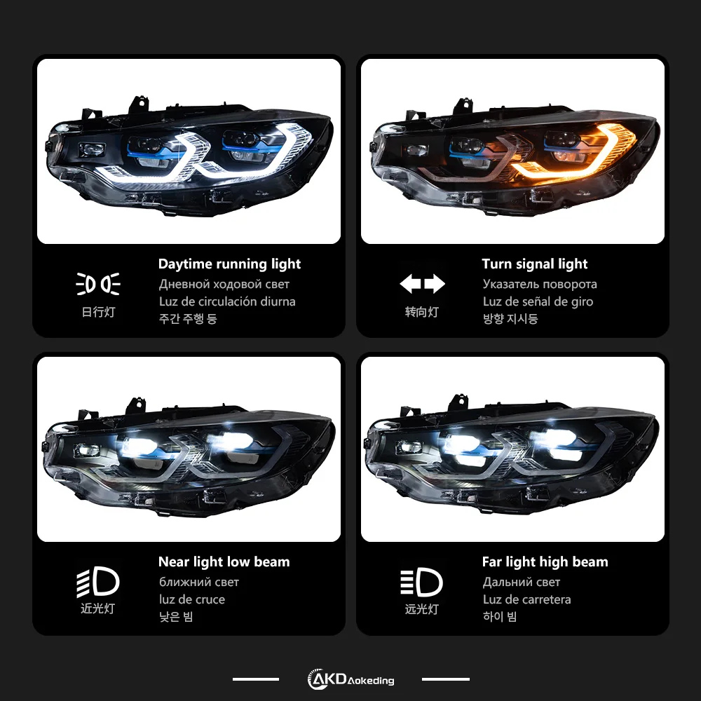 Фара AKD для BMW F32 F36 M4 F82, светодиодная, 2013-2019, с ДХО, указателями поворота, дальним светом, линзой-проектором и функцией «ангельские глазки» для 425I (art.: 3920db8cf93f2) - 3920db8cf93f2