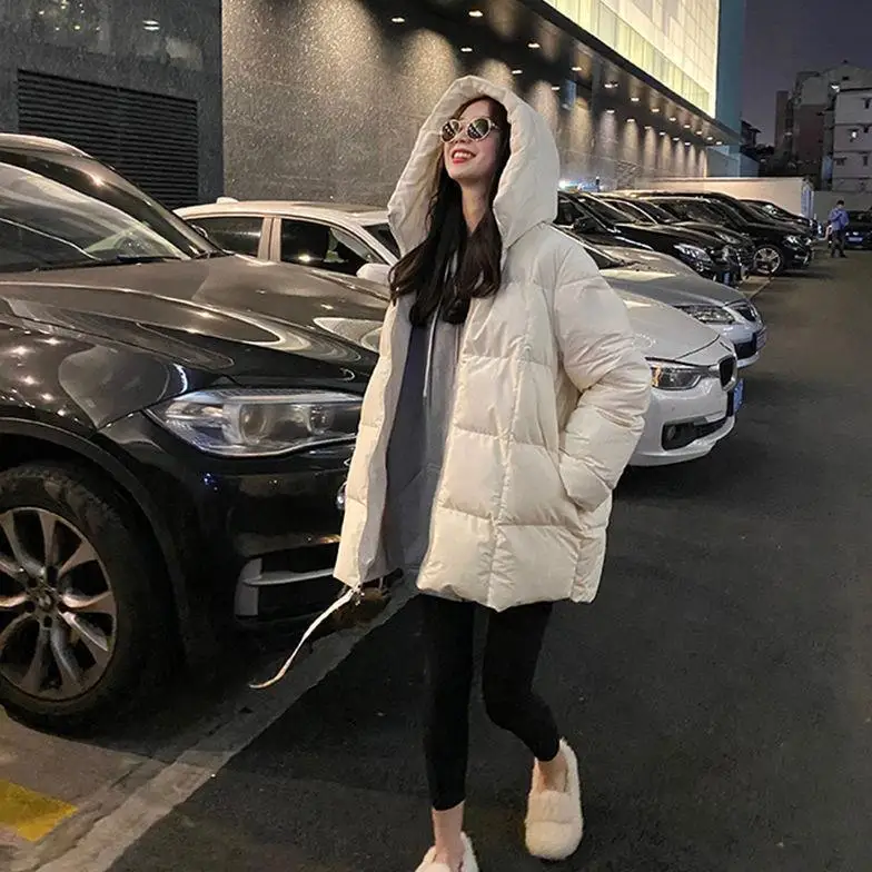 Winter new thick coat long-sleeved fashion women's bread jacket 2022 mid-length student casual down jacket women