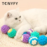 pet cat toy plush ball teasing cat toy colorful kitten toys molar chew playing catch interactive bolus small ball pet supplies