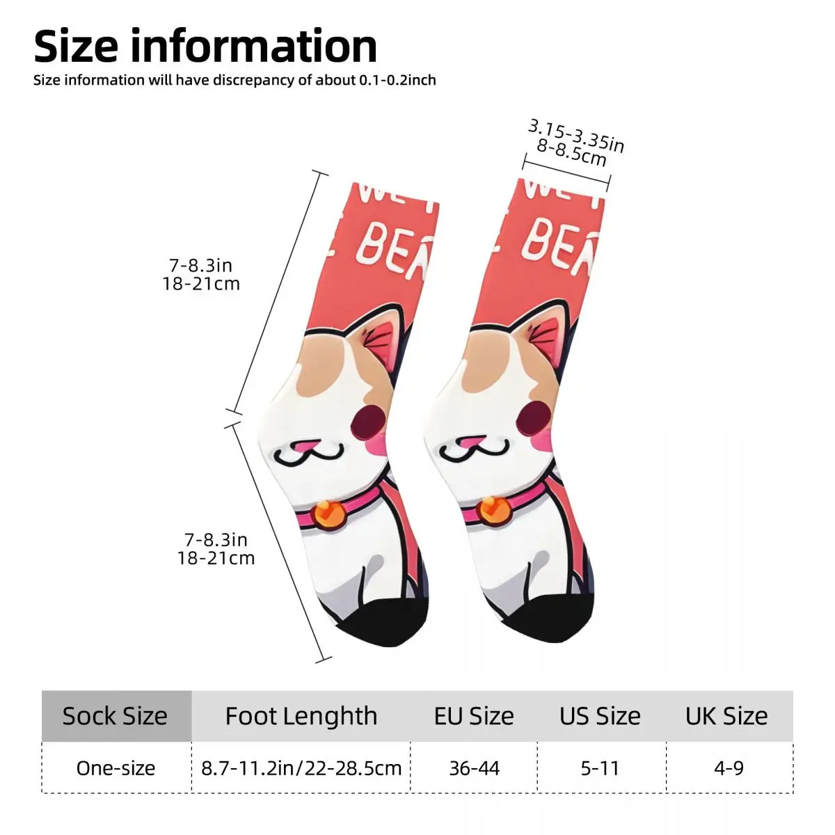 Ретро Purrfect Teamwork Adorable Cat Duo Artwork Мужские компрессионные носки унисекс Harajuku