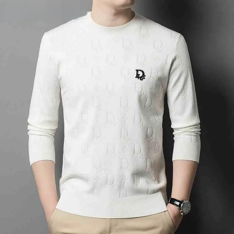 Genuine Goods Campania Мужской шерстяной свитер с длинными рукавами Рубашка круглым