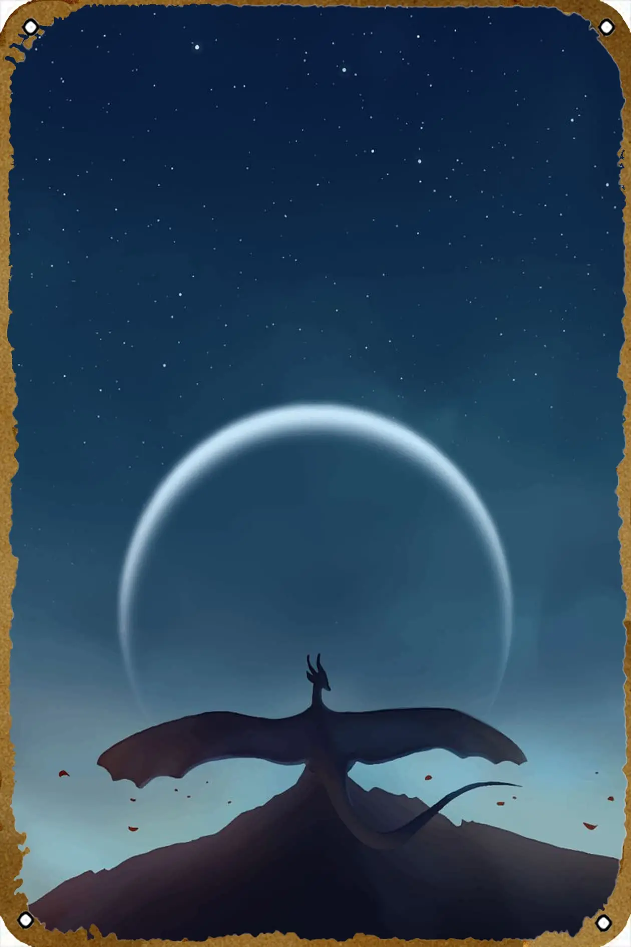 Жестяной винтажный металлический знак с изображением дракона для мужчин и