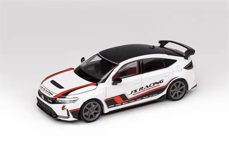 Литая под давлением модель автомобиля Motorhelix MH 1:64 Civic Type-R FL5 J's Racing Pearl White Limited 499
