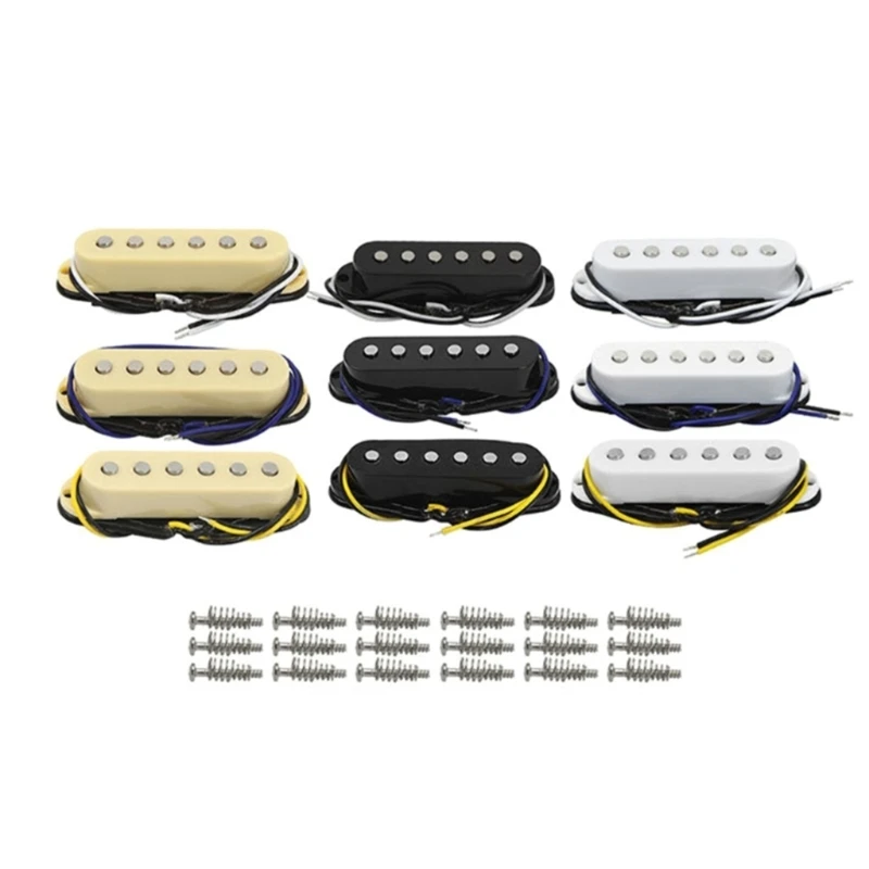 

Набор звукоснимателей Alnico для гитары, комплект из 5 пикапов с одной катушкой, для грифов/средних/мостовых гитар, для электрогитар