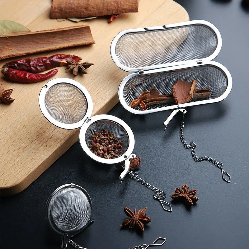 

304 Stainless Steel Seasoning Ball Spice Tea Ball Strainer Tea Filter Strainers Kitchen Accessories Home Gadgets Cooking Tools