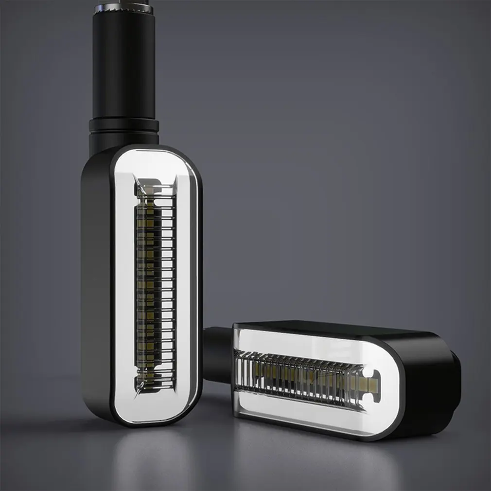 

2pcs LED Motorcycle Turn Signals Stop Signals Flasher Blinker Turn Signal Indicators Universal M10 Brake Light With Handle