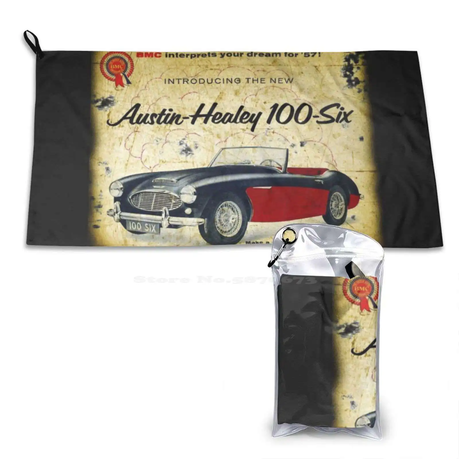 Мягкие мочалки Austin Healey 100 полотенце для лица 3000 Donald винтажный автоклуб британские