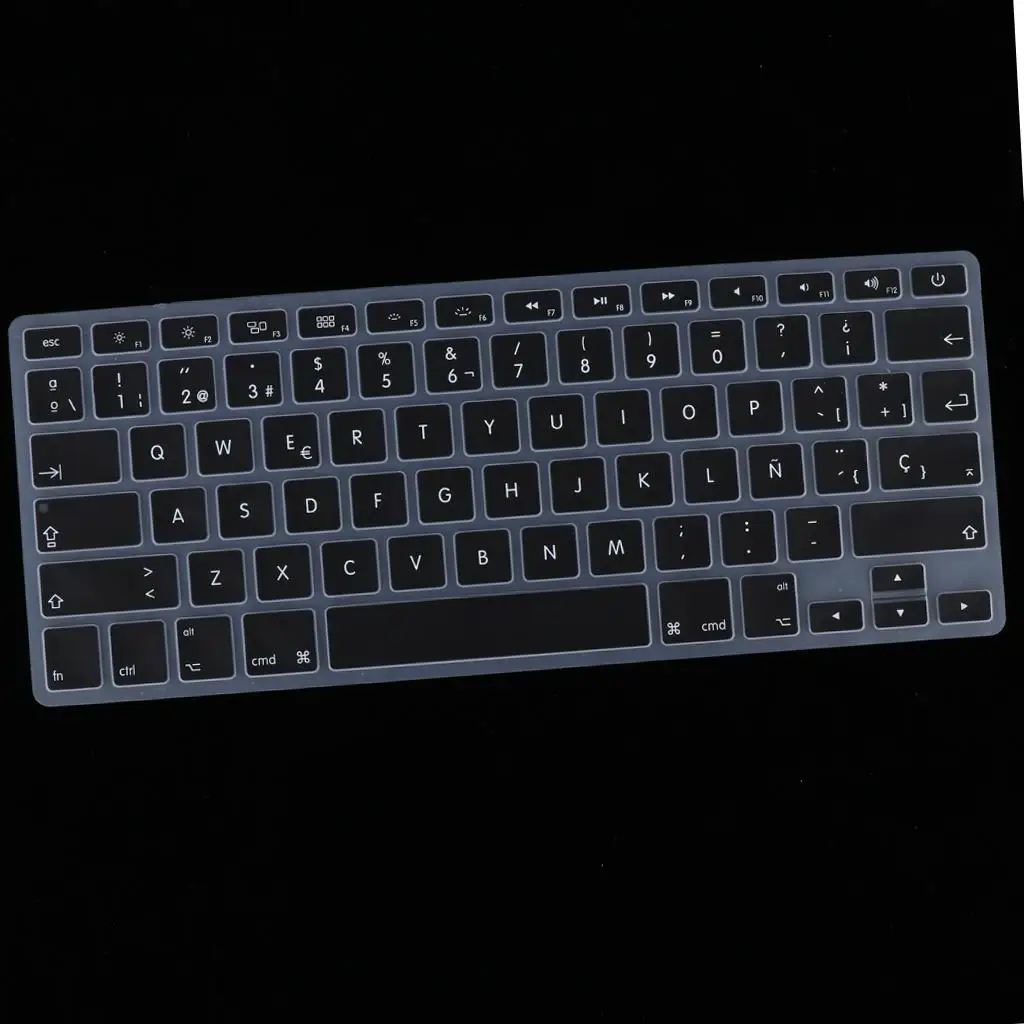 

Spanish Phonetic Keyboard Protective Film Cover for 13 Inch Macbook - Black