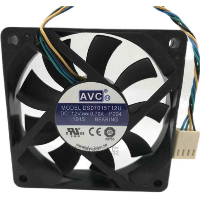 AVC 7015 DS07015T12U 12 В 0.7A 4-контактный, с контролем температуры, ШИМ, большой объем, охлаждающий вентилятор ЦП