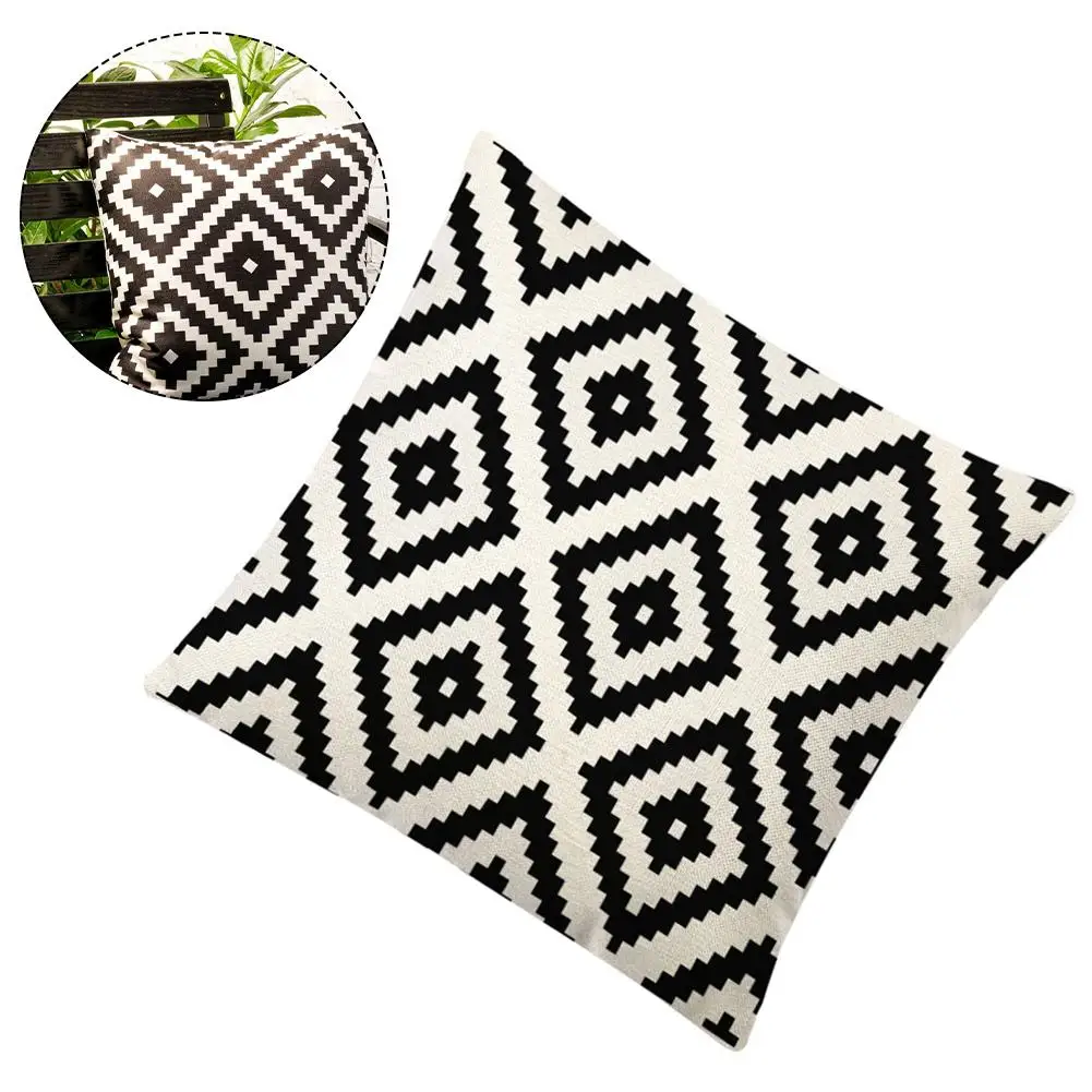 

Flax Pillowcase Cushion Covers 18 Inch 45cm Boho Geometric Designs Cushion Covers One-sided Pattern Pillowcase