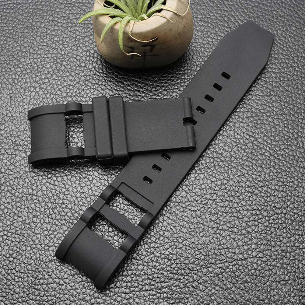 

Smart Bracelet Strap Waterproof Sports Silica Wrist Band for Invicta (Black without Buckle)