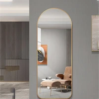 self adhesive wall mirror stikers hook metal frame living room body standing mirror large miroir mural room decorarion aesthetic