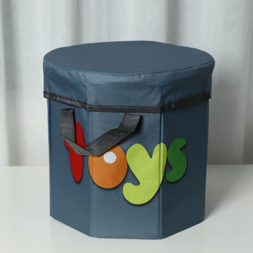 

Storage Box Foldable Ottomans Storage Box Foot Rest Stool Oxford Cloth Toy Storage Cube Seat with Lid for Home