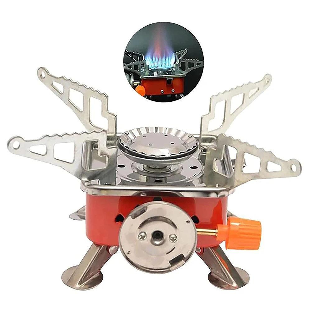 

gas for camping stove Multifunctional portable gas stove propane 7600 Btu Fold Square Palm Stove for outdoor camping