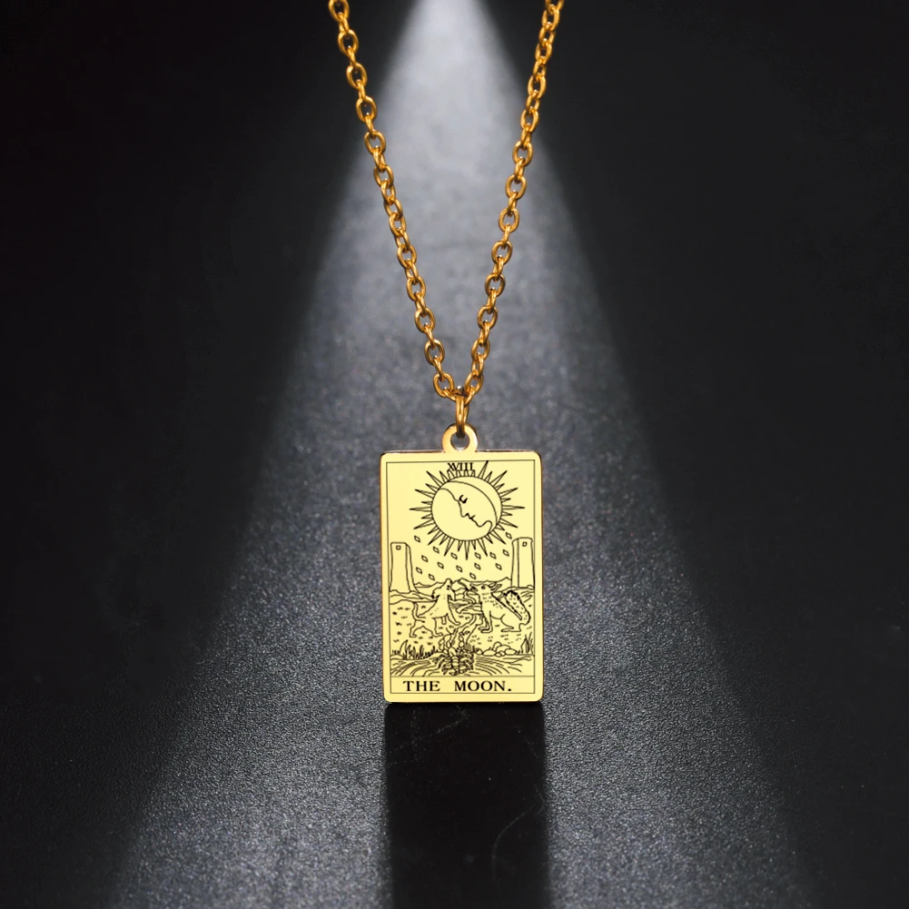 Женское колье-чокер из нержавеющей стали Skyrim Amulet Major Arcana Tarot винтажное Ювелирное