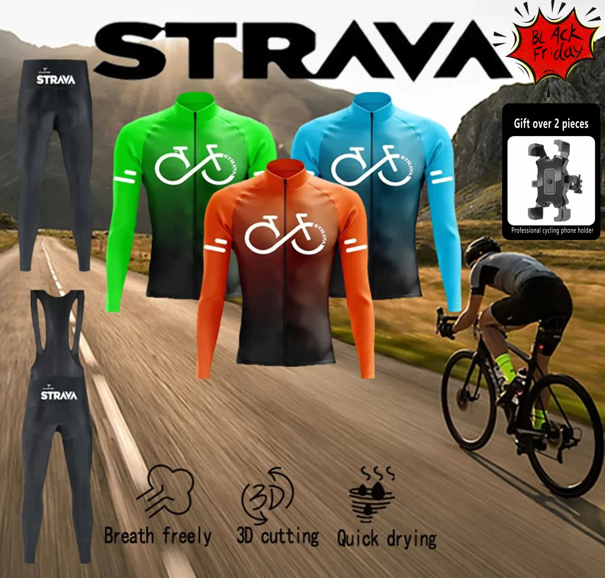 Мужская велосипедная куртка STRAVA одежда для шоссейного горного велосипеда