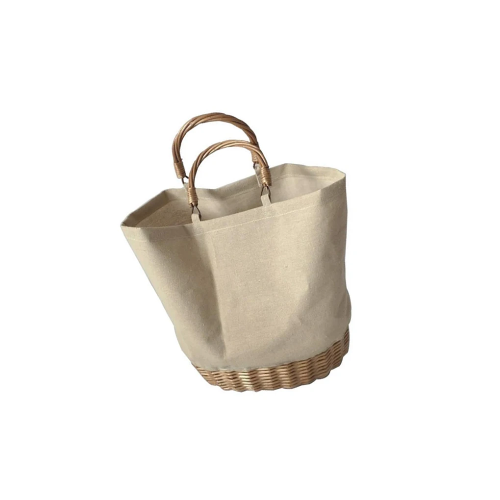 

Canvas Bags Casual Large Girl Stitching Handbag Leisure Beach Tote Party Wicker Basket Bag Holiday Supplies