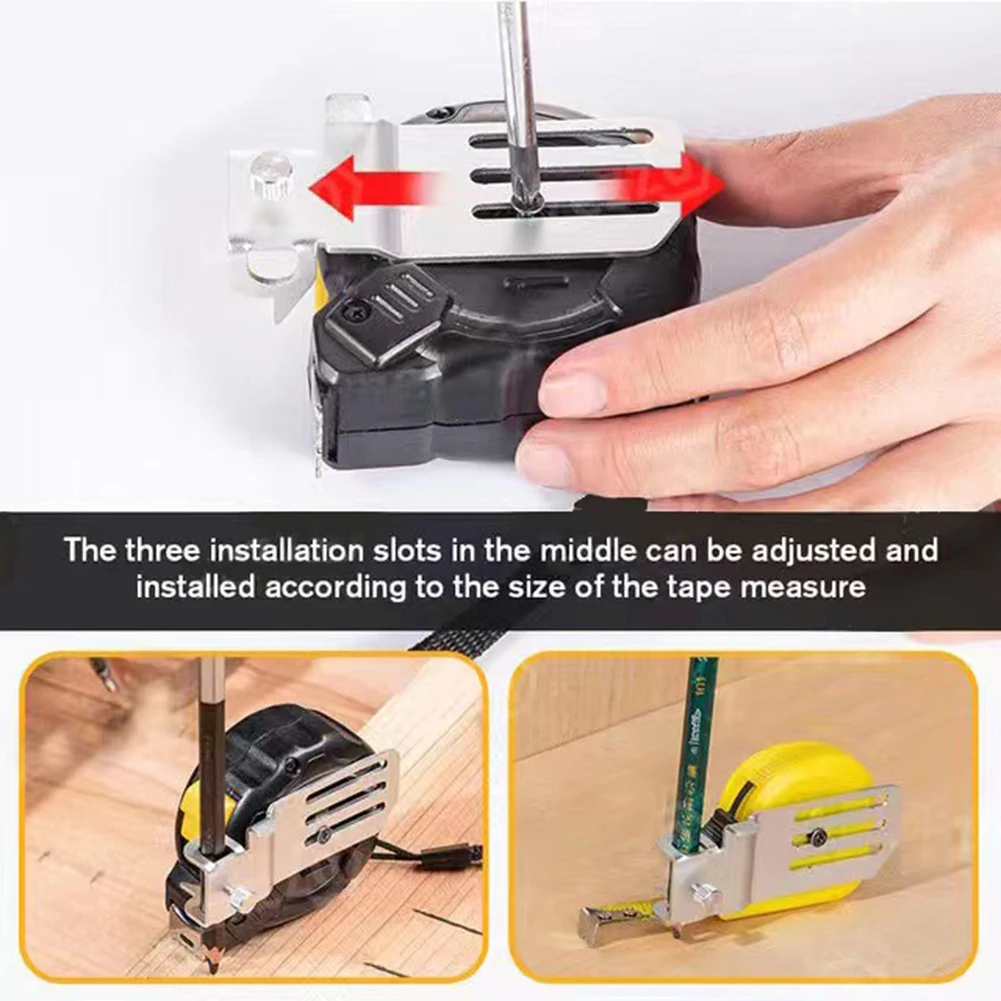 

Measuring Tape Clip Precision Gadgets Ruler Scribing Locator Corrosion-prevention Anti-rust for Draw Circles Draw Straight Lines