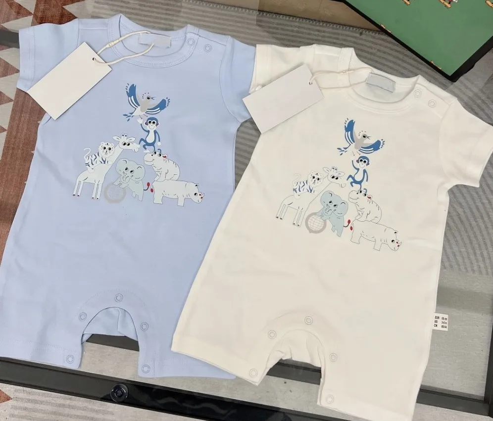 

Newborn Baby Boys Girl Clothes Short Sleeve Animal Pattern New Born Set Baby Boy Summer Clothes Bodysuit