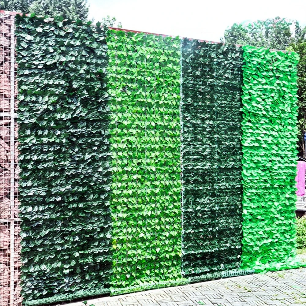 

Artificial Grass Garden Exterior Roll Green Plants Dill Rattan Leaf Ivy Garden Fence Wall Outdoor Courtyard Wedding Decoration