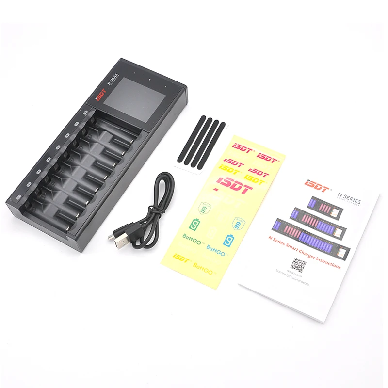 Умное быстрое зарядное устройство ISDT N8 N16 N24 AA AAA DC для Li-lon LiHv Ni-MH Ni-Cd LiFePO4 аккумуляторов (art.: 3920bcffd090d) - 3920bcffd090d